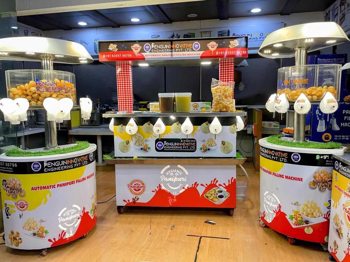 Automatic pani store puri machine